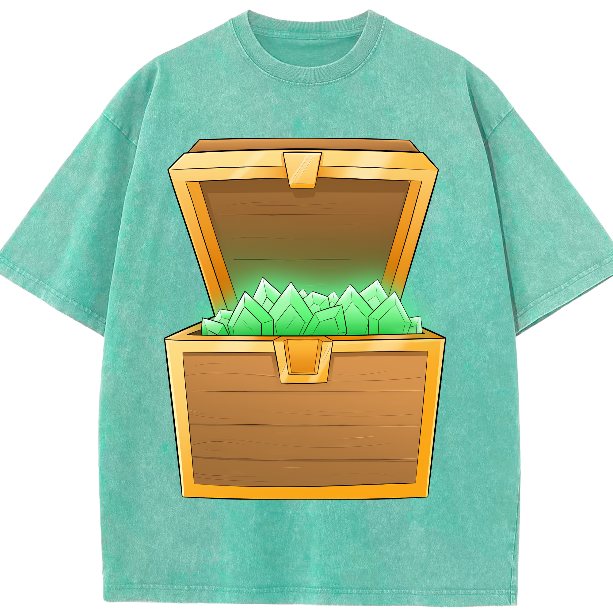 （画像用） マインクラフト ブロックの世界 Minecraft MC Block world 綿100% ヴィンテージ風 半袖Tシャツ（フロントプリント）